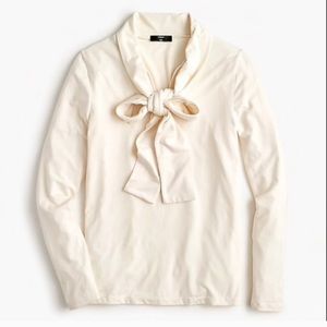 J Crew 365 Stretch Tie Neck Top